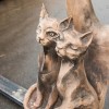 Igor Loskutow  Kunst mit Kettensäge, Schnitzerei, Skulptur: dual_katzenbank027